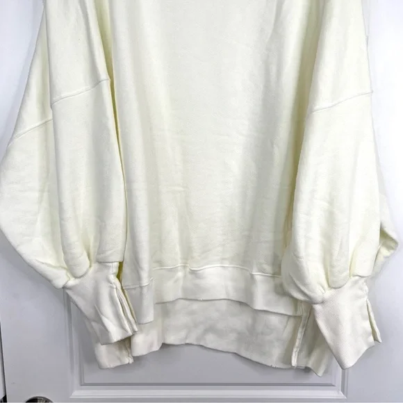 FREE PEOPLE We The Free NEW Camden Sweatshirt Size L White - Picture 5 of 12